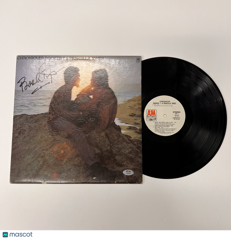 Booker T. Jones Signed Chronicles: Booker T. & Priscilla Jones Vinyl Album PSA
