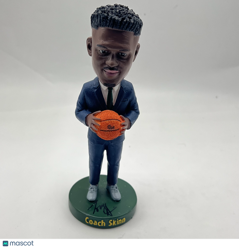 Tony Skinn Signed Coach Skinn Basketball Bobblehead PSA George Mason Patriots
