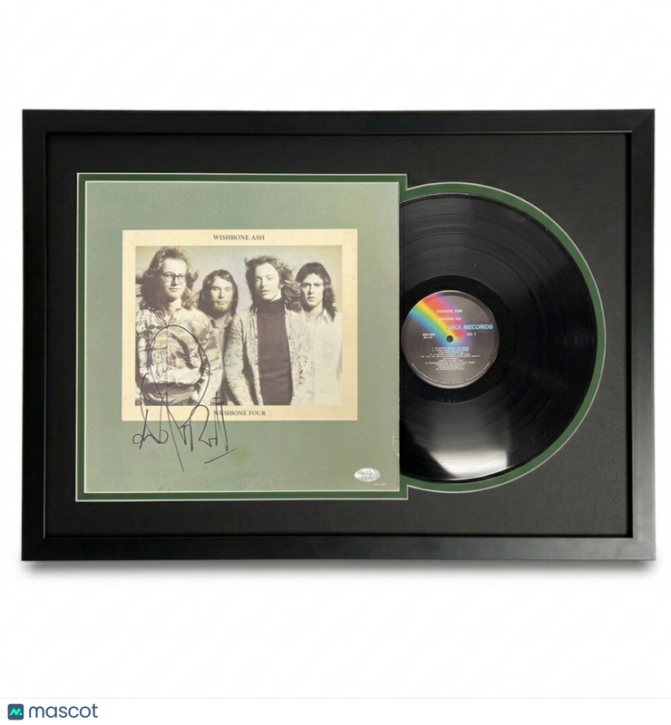Andy Powell Signed Wishbone Four Custom Framed Vinyl PSA Album autographed