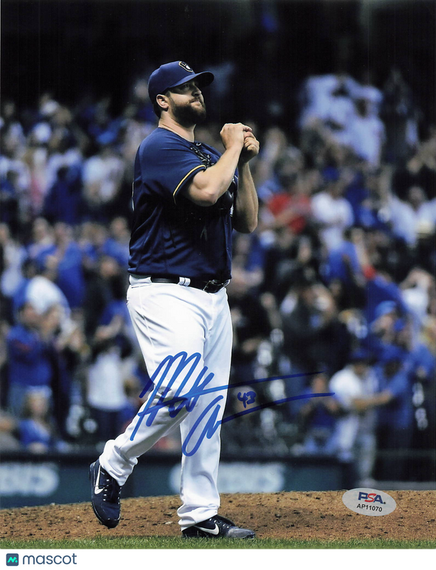 Matt Albers Milwaukee Brewers Signed 8x10 Photo PSA