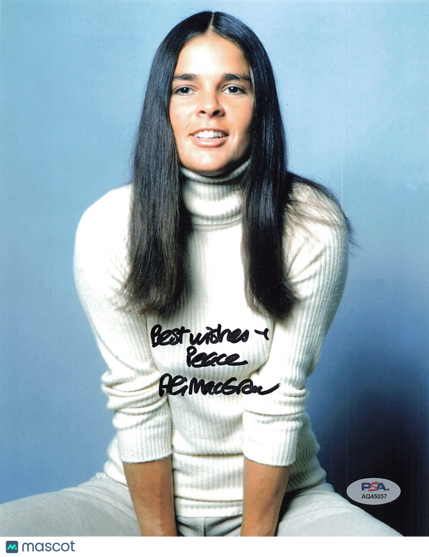 Ali MacGraw Signed 8x10 Photo PSA Autographed