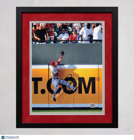 Mike Trout Los Angeles Angels Signed 8x10 Custom Framed Photo PSA