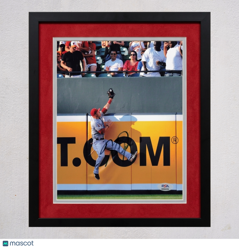 Mike Trout Los Angeles Angels Signed 8x10 Custom Framed Photo PSA