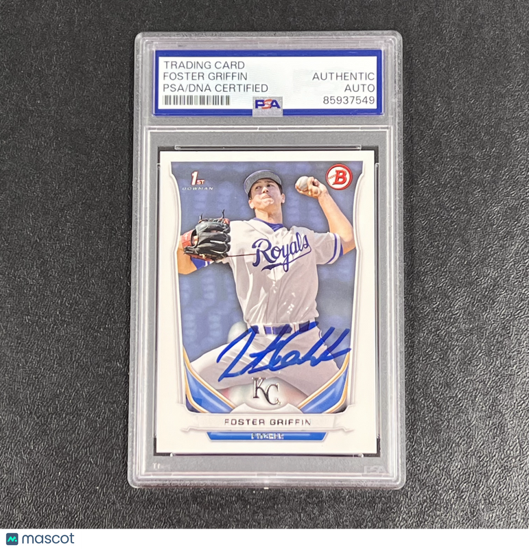 2014 Topps 1st Bowman Draft #DP24 Foster Griffin Signed Card Auto PSA Slabbed KC