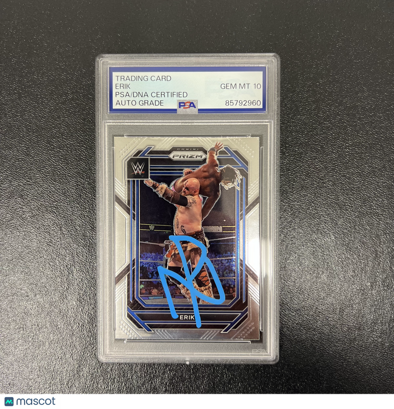 2023 Panini Prizm WWE#125 Erik Signed Card PSA Auto 10 Autographed