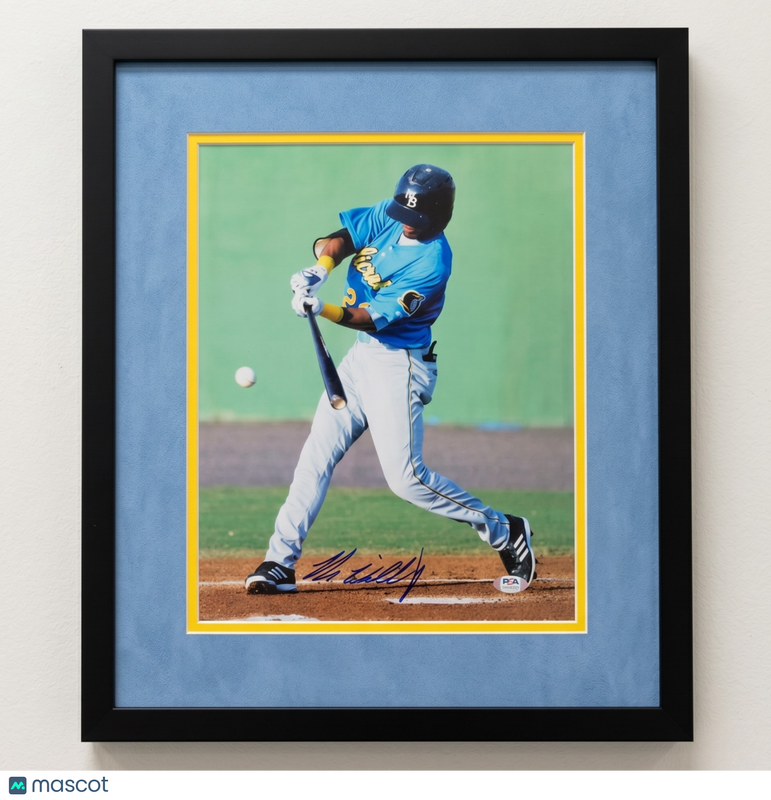 Nick Williams Myrtle Beach Pelicans Signed 11x14 Custom Framed Photo PSA
