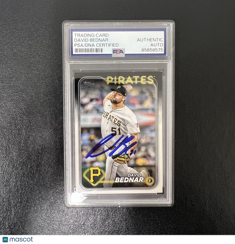 2024 Topps Series One#143 David Bednar Signed Card PSA Pittsburgh Pirates