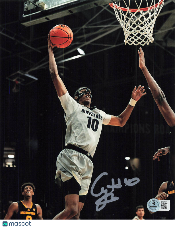 Cody Williams Colorado Buffaloes Signed Basketball 8x10 Photo BAS