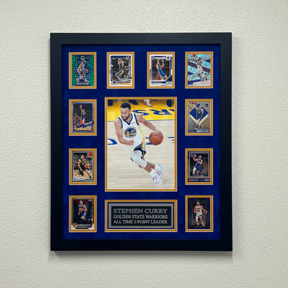Stephen Curry 10-Card Custom Display Framed Golden State Warriors