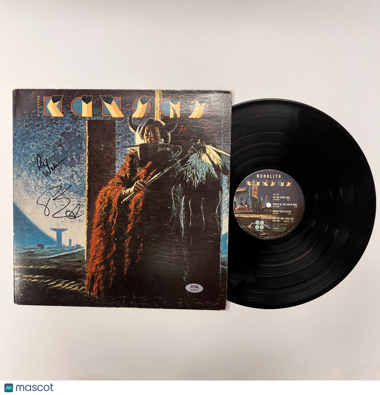 Phil Ehart and Richard Williams of Kansas Signed Monolith Vinyl Album PSA