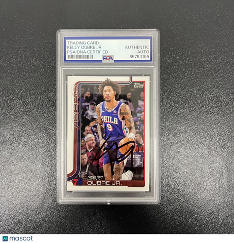 2025 Topps #27 Kelly Oubre Jr Signed Card PSA Philadelphia 76ers