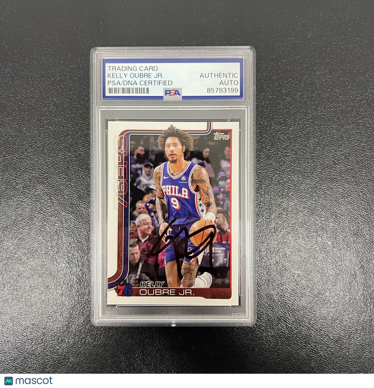 2025 Topps #27 Kelly Oubre Jr. Signed Card Auto PSA Slabbed Philadelphia 76ers