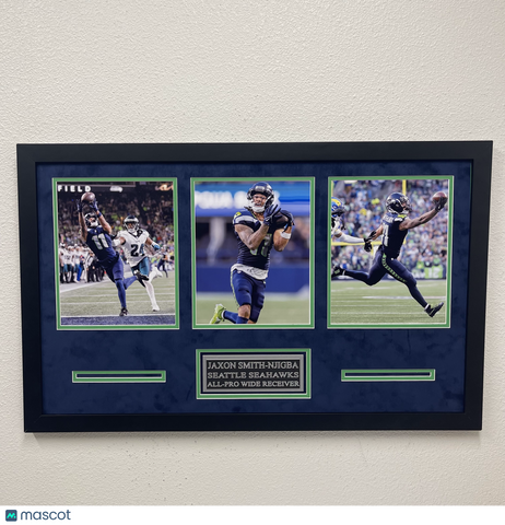 Jaxon Smith-Njigba Framed 3 Photo Display Seattle Seahawks