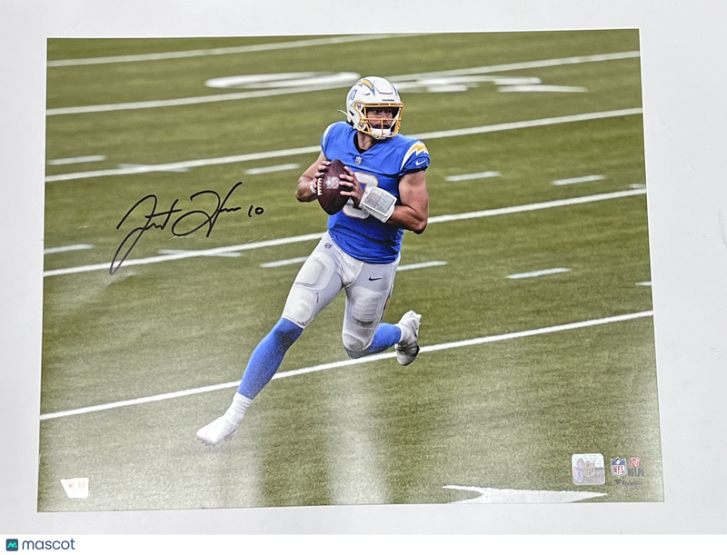 Justin Herbert Signed 16x20 Photo Fanatics Authentic Los Angeles Chargers