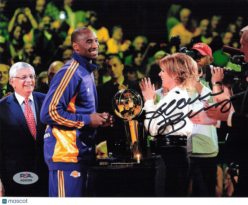 Jeanie Buss Los Angeles Lakers Signed Basketball 8x10 Photo PSA