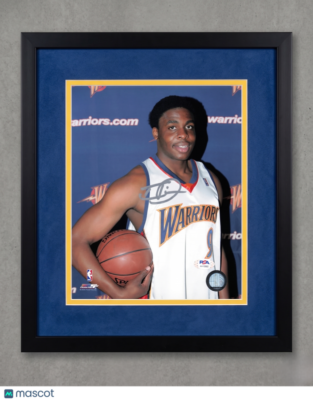 Ike Diogu Golden State Warriors Signed Basketball 8x10 Custom Framed Photo PSA