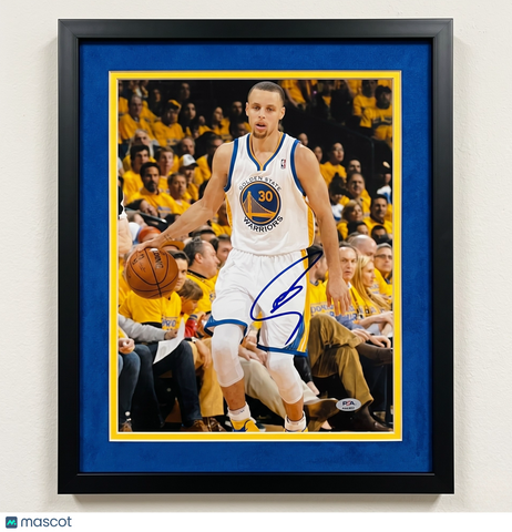 Stephen Curry Golden State Warriors Signed 11x14 Custom Framed Photo PSA