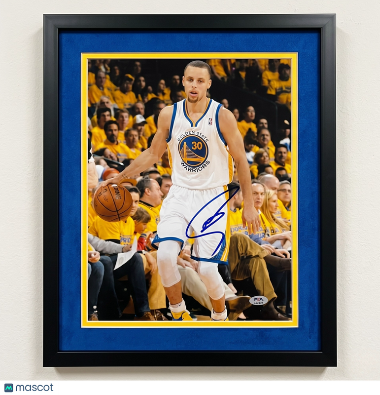 Stephen Curry Golden State Warriors Signed 11x14 Custom Framed Photo PSA