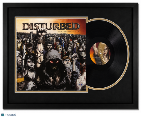 David Draiman of Disturbed Signed Ten Thousand Fists Custom Framed Vinyl PSA