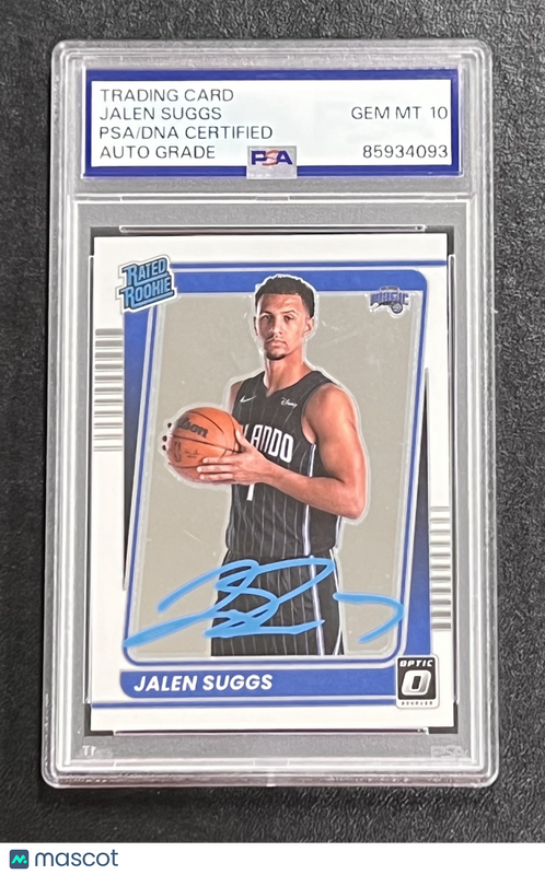 2021-22 Panini Donruss Optic Basketball #179 Jalen Suggs Signed Card Auto 10 PSA