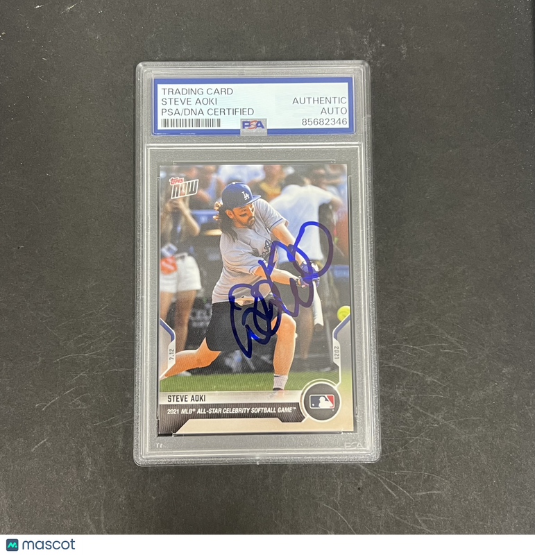 Steve Aoki 2021 Topps Now#506 Signed Card PSA Autographed