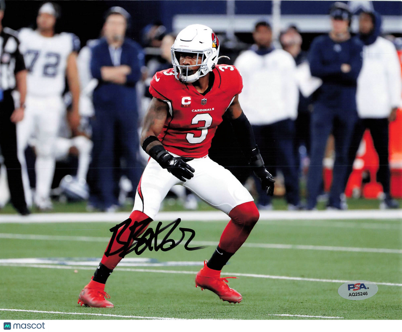 Budda Baker Signed Arizona Cardinals Football 8x10 Photo PSA Autographed