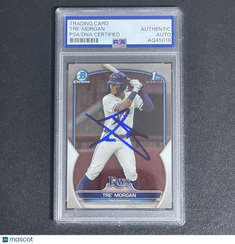 2023 Topps Bowman Draft Chrome Prospect#BDC-199 Tre' Morgan Signed Card Auto PSA
