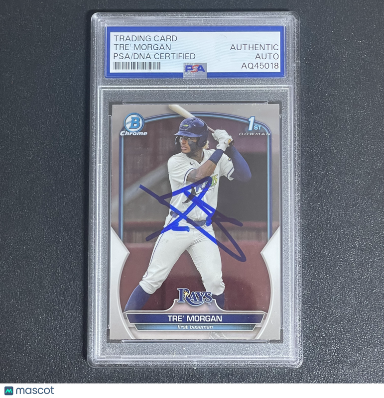 2023 Topps Bowman Draft Chrome Prospect#BDC-199 Tre' Morgan Signed Card Auto PSA