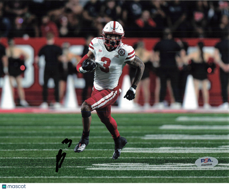 Trey Palmer Signed Nebraska Cornhuskers Football 8x10 Photo PSA Autographed