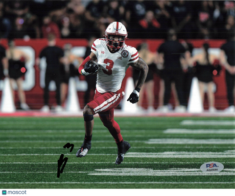 Trey Palmer Signed Nebraska Cornhuskers Football 8x10 Photo PSA Autographed