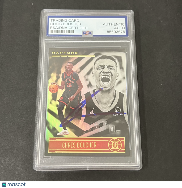 2021 2020-21 Panini Illusions #147 Chris Boucher signed card PSA Raptors