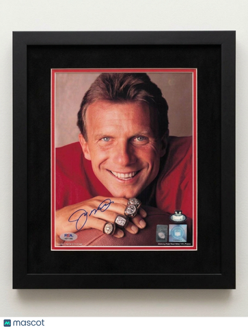 Joe Montana Signed San Francisco 49ers 8x10 Photo Framed PSA Autographed