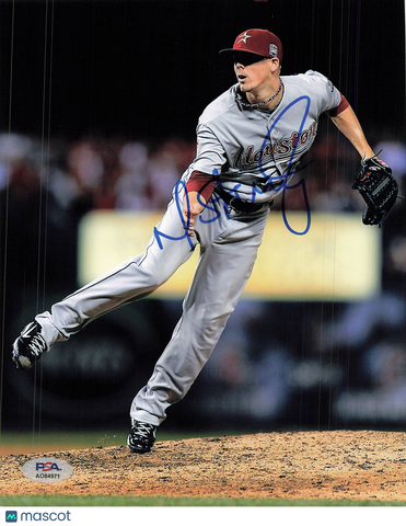 Mickey Storey Houston Astros Signed 8x10 Photo PSA