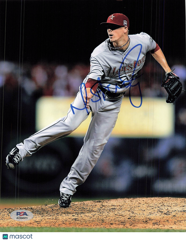 Mickey Storey Houston Astros Signed 8x10 Photo PSA