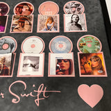 Taylor Swift "30x42"Album Collage Signed TLOAS CD Cover Framed PSA/DNA Autograph