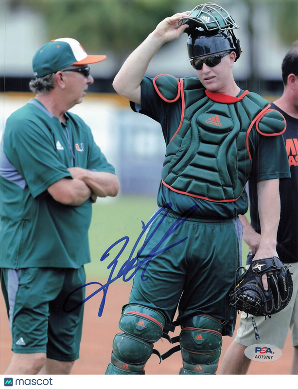 Zack Collins University of Miami Hurricanes Signed 8x10 Photo PSA