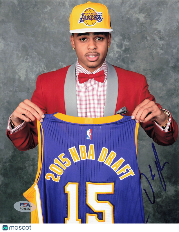 D'Angelo Russell Los Angeles Lakers Signed Basketball 8x10 Photo PSA