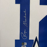 Roger Staubach Signed Custom Framed Dallas Cowboys Football Jersey PSA Auth