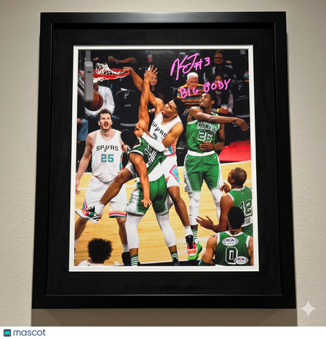 Keldon Johnson San Antonio Spurs Signed Basketball 11x14 Custom Framed Photo PSA
