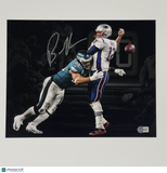 Brandon Graham Signed Philadelphia Eagles Football 11x14 Photo BAS Autographed