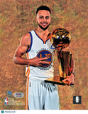 Stephen Curry Golden State Warriors Signed Basketball Photo PSA Auto Grade 10
