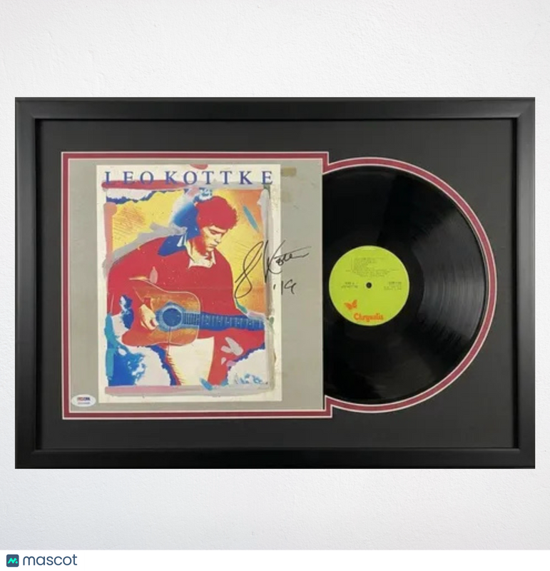 Leo Kottke Signed Leo Kottke Custom Framed Viny Album PSA Autographed