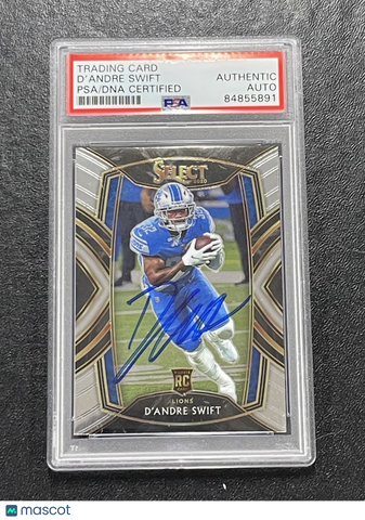 2020 Panini Select#251 D'Andre Swift  Signed Card Auto PSA Slabbed Lions