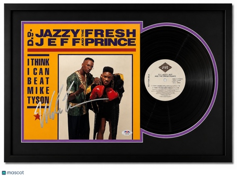 Mike Tyson Signed I Think I Can Beat Mike Tyson Custom Framed Vinyl Album PSA