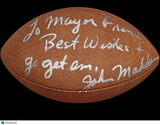 John Madden Oakland Raiders Signed Football PSA Autographed