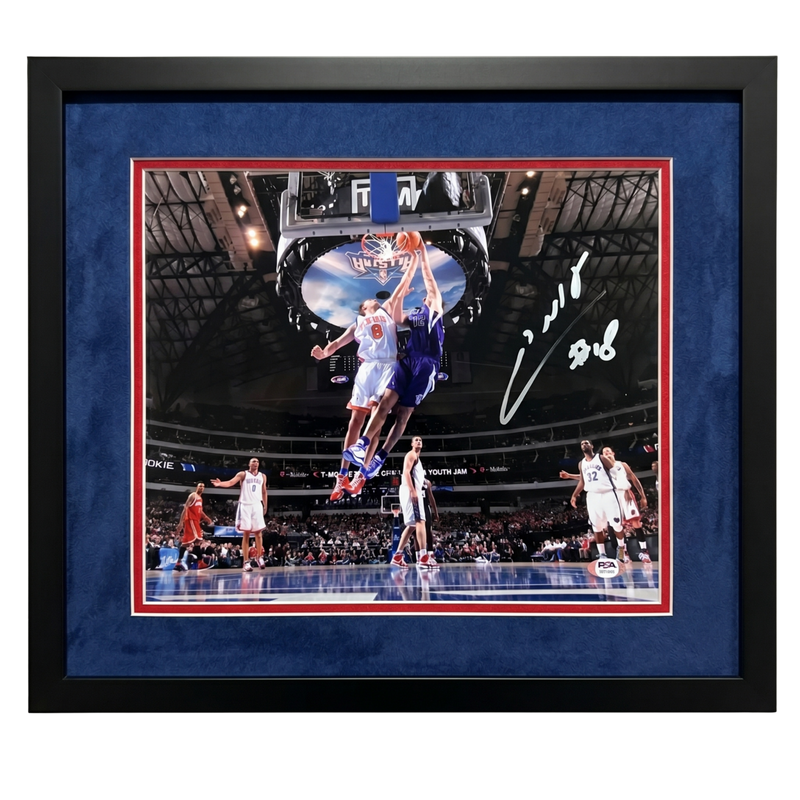 Omri Casspi Sacramento Kings Signed Basketball 11x14 Customed Framed Photo PSA