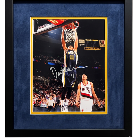 Dante Exum Utah Jazz Signed Basketball 11x14 Custom Framed Photo PSA