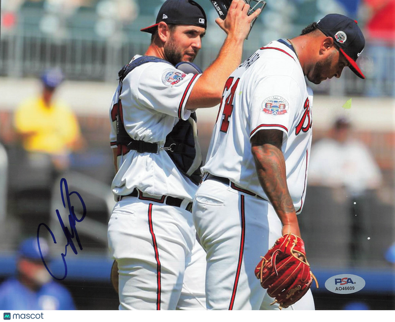 Carlos Perez Atlanta Braves Signed 8x10 Photo PSA