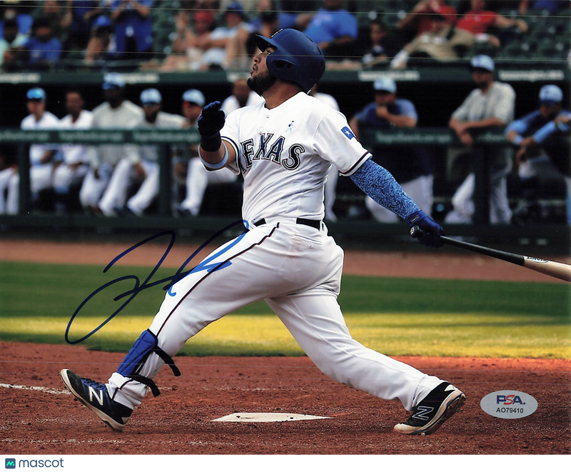 Jorge Alfaro Texas Rangers Signed 8x10 Photo PSA