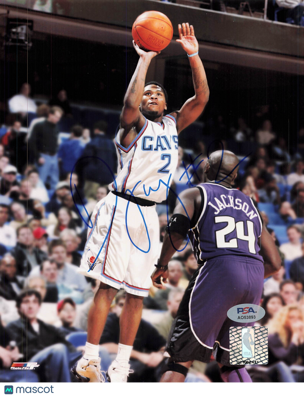 Dajuan Wagner Cleveland Cavaliers Signed Basketball 8x10 Photo PSA
